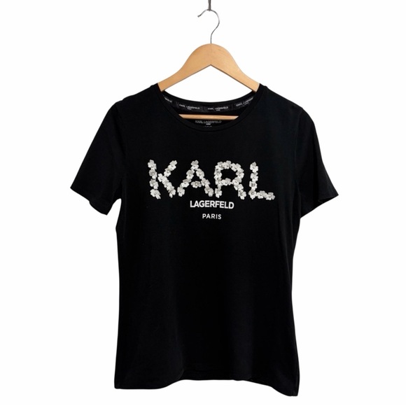 Karl Lagerfeld Tops - 2/$40 Karl Lagerfeld Paris Black Short Sleeve T-Shirt with Daisy Accents Floral
